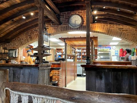 A view of the kitchen