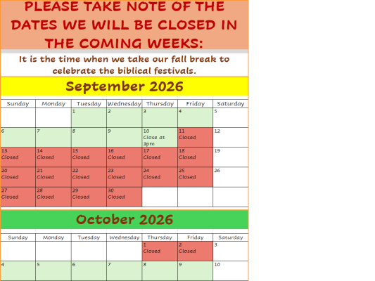 Festival Calendar