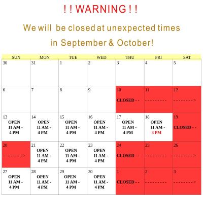 Fall Festival Closure Notice 2026
